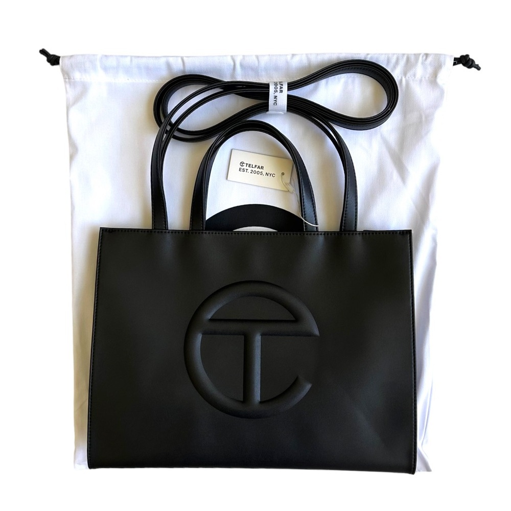 Telfar Medium Tote Shopping Bag Black